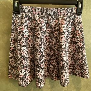 Floral cotton A-line/flair skirt
